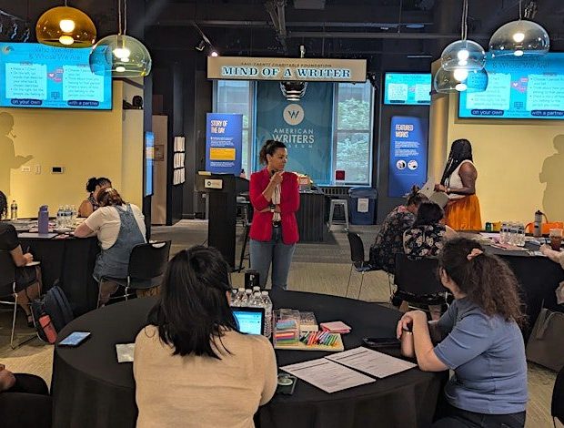 Teachers gathered in a room