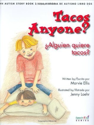 Tacos Anyone? by Marcie Ellis book cover, picturing a brother sitting on top of another brother. 