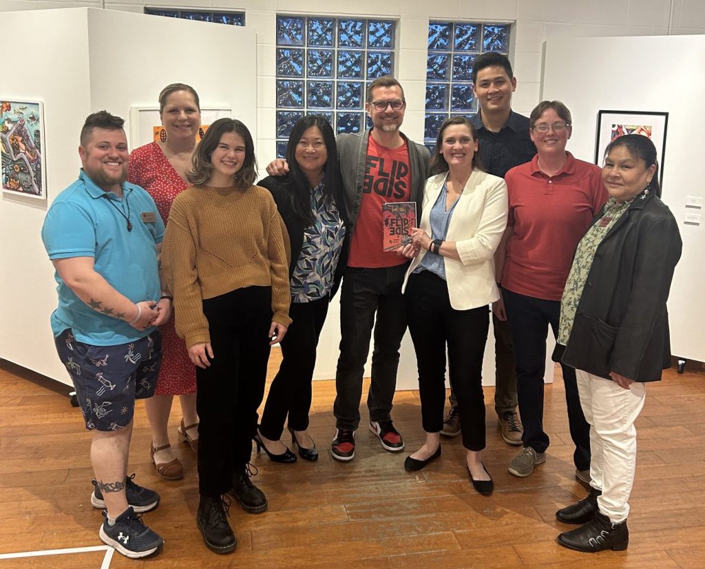 AmazeWorks team with Jason Walz, author of the Flip Side, at our book launch